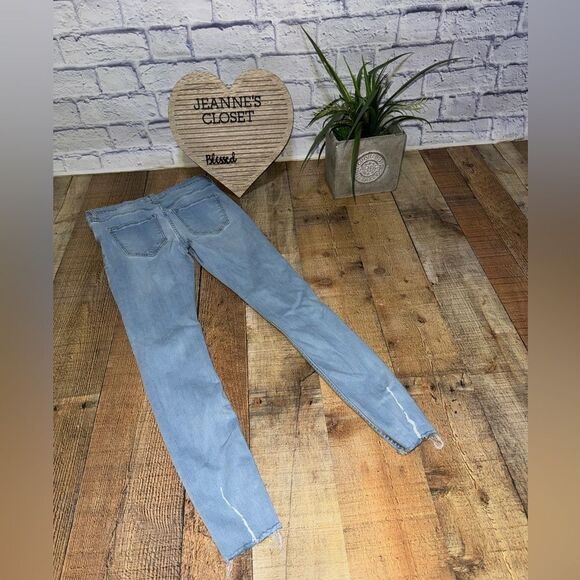 Free People Distressed Raw Hem Jeans Size 25 light wash - Picture 8 of 11